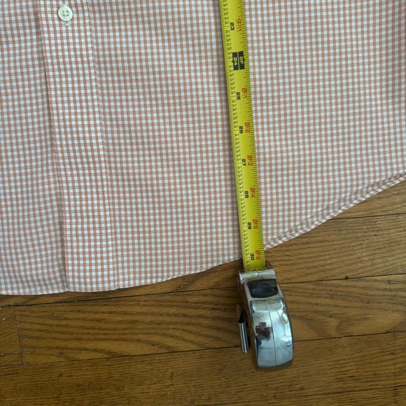 Brooks Brothers Orange and White Gingham Long Sleeve Button Down Shirt Size M - Picture 7 of 10